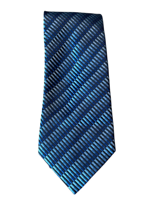 Charvet Blue Silk All Over Print Men's Tie Blue