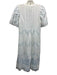 Hyacinth House Size XXS White, Blue & navy Cotton Blend Embroidered V Neck Dress White, Blue & navy / XXS