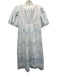Hyacinth House Size XXS White, Blue & navy Cotton Blend Embroidered V Neck Dress White, Blue & navy / XXS