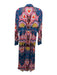 Boden Size 0 Blue & Pink Viscose Long Sleeve Hearts & Stars Button Front Dress Blue & Pink / 0