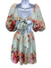 Zimmermann Size 0P Mint Green & Multi Linen Flora & Fauna Bird Print Dress Mint Green & Multi / 0P