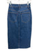 Veronica Beard Jeans Size 00 Medium Wash Cotton Blend Denim Raw Hem Midi Skirt Medium Wash / 00