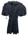 Love The Label Size XS Black Cotton Short Puff Sleeve Wrap Ruffle Detail Dress Black / XS