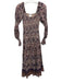 Cleobella Size XS Beige & Purple Cotton Blend Metallic Thread Dress Beige & Purple / XS
