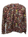 Point Sur Size XXS Brown & Multi Polyester Blend Metallic Thread V Neck Top Brown & Multi / XXS