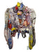 Zimmermann Size 0 Multi Linen & Silk Bird Print Long Balloon Sleeve Crop Top Multi / 0