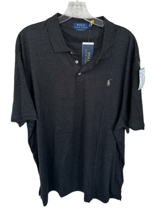 Polo Ralph Lauren Size XXL Heather Gray Polyester Collar Short Sleeve Men's Polo Heather Gray / XXL