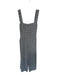Entro Size M Grey & White Polyester Checkered Square Neck Maxi Tie Back Romper Grey & White / M