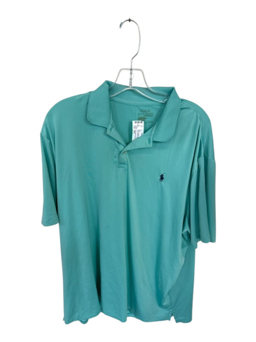 Polo Ralph Lauren Size XXL Teal Polyester Collar Short Sleeve Men's Polo Teal / XXL