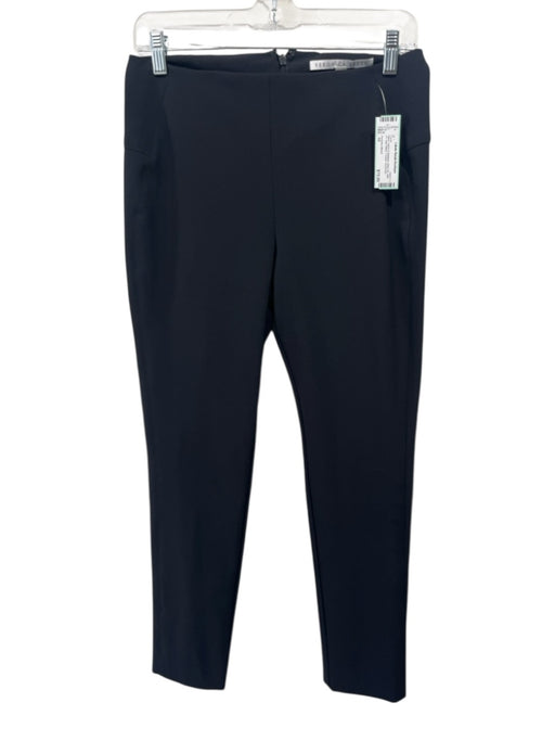 Veronica Beard Size 10 Black Nylon & Elastane Back Zip Slim Fit High Waist Pants Black / 10