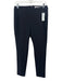 Veronica Beard Size 10 Black Nylon & Elastane Back Zip Slim Fit High Waist Pants Black / 10