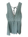 Idem Ditto Size S Green & White Cotton Striped V Neck Front Bow Sleeveless Dress Green & White / S