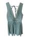 Idem Ditto Size S Green & White Cotton Striped V Neck Front Bow Sleeveless Dress Green & White / S