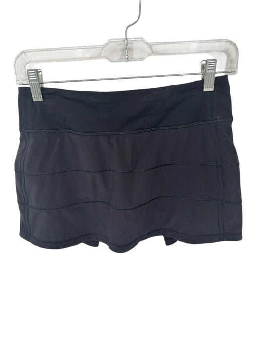 Lululemon Size 4 Black Mink Pleated Built in Shorts Line detail Athletic Skort Black / 4