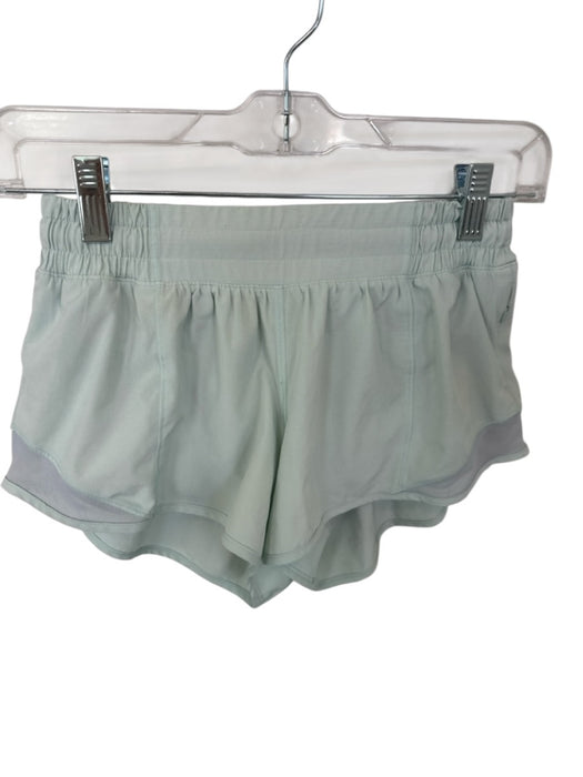 Lululemon Size 4 Mint Polyester Blend Lining Detail Side Zip Sinch Waist Shorts Mint / 4