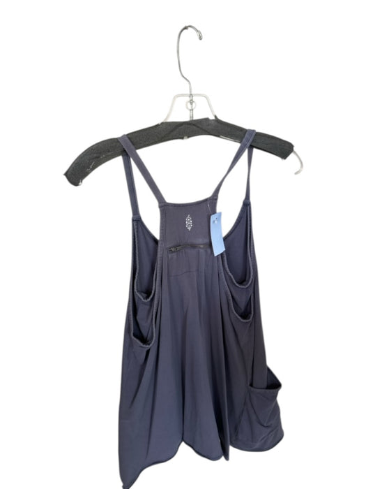 FP Movement Size S Pigeon Cotton & Elastane Racer Back Pockets Sleeveless Romper Pigeon / S