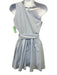 Showpo Size 4 Light Blue Cotton One Shoulder Gathered Waist Side Zip Dress Light Blue / 4