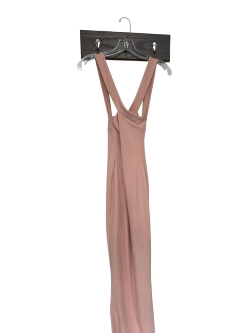 Nookie Size S Peach crisscross back Zipper Maxi Gown Peach / S