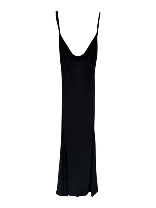 Club L Size 6 Black Polyester Cowl Neck Backless Lace Detail Gown Black / 6