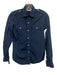 Ann Mashburn Size S Navy Cotton Collar Button Down pocket Long Sleeve Top Navy / S