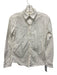 Ann Mashburn Size S White & Animal Cotton Button Down Collar Long Sleeve Top White & Animal / S