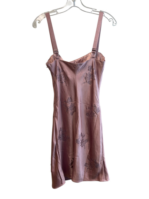 Oh Polly Size 4 Pink Polyester Scoop Neck Sleeveless Rhinestones Dress Pink / 4