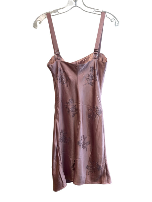 Oh Polly Size 4 Pink Polyester Scoop Neck Sleeveless Rhinestones Dress Pink / 4