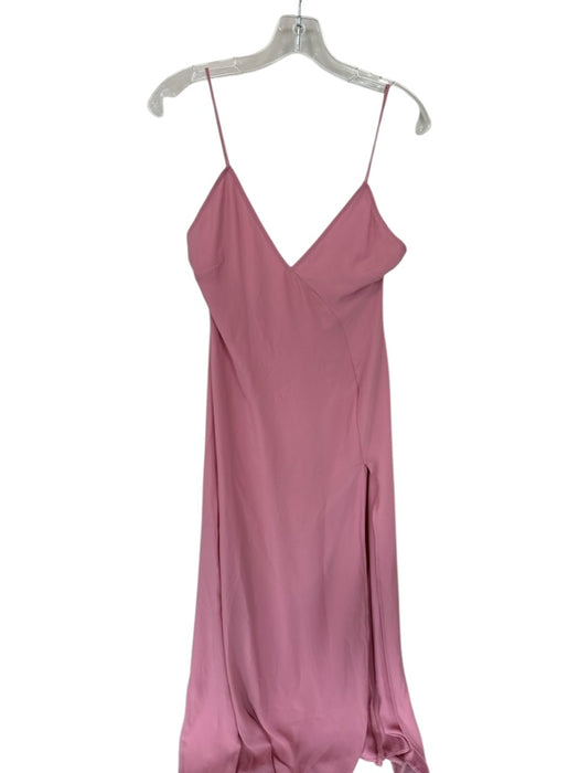Michael Costello Size S Mauve Polyester Spaghetti Strap V Neck Side Slit Gown Mauve / S