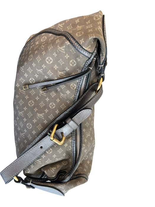 Louis Vuitton Gray Canvas Leather Shoulder Brass Hardware Monogram Bag Gray / Medium