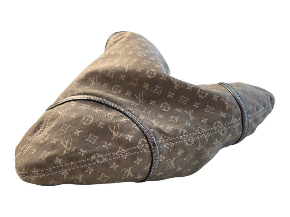 Louis Vuitton Gray Canvas Leather Shoulder Brass Hardware Monogram Bag Gray / Medium