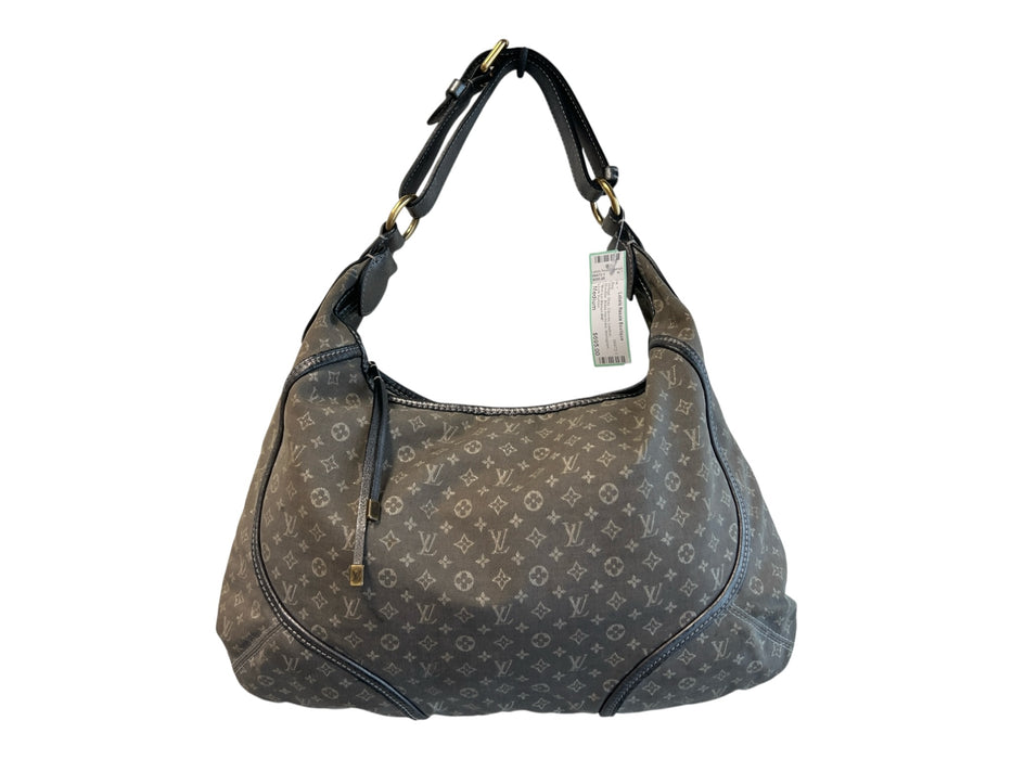 Louis Vuitton Gray Canvas Leather Shoulder Brass Hardware Monogram Bag Gray / Medium