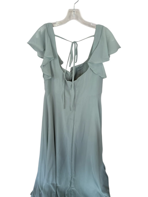 Azazie Size 18 Seafoam Polyester Maxi Padding Sweetheart Neckline Gown Seafoam / 18