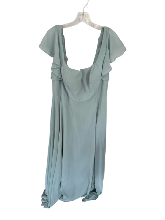 Azazie Size 18 Seafoam Polyester Maxi Padding Sweetheart Neckline Gown Seafoam / 18