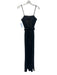 Gianni Bini Size 0 Black Polyester Spaghetti Strap Sequins Wide Leg Jumpsuit Black / 0