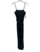 Gianni Bini Size 0 Black Polyester Spaghetti Strap Sequins Wide Leg Jumpsuit Black / 0