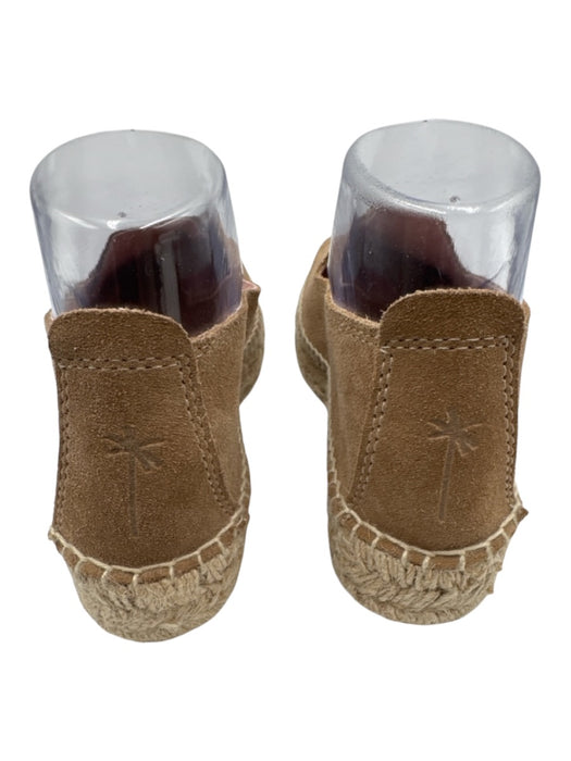 Manebi Shoe Size 37 Taupe Brown Suede Upper Round Toe Raffia Platform Espadrille Taupe Brown / 37