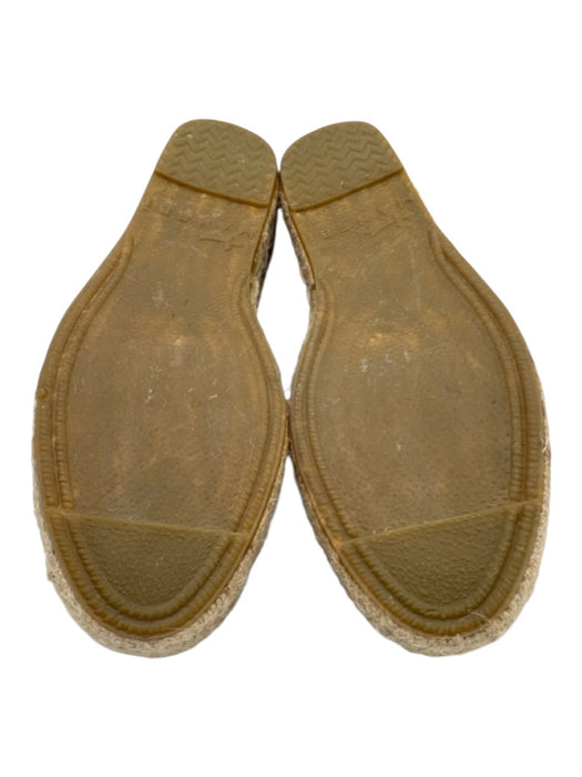 Manebi Shoe Size 37 Taupe Brown Suede Upper Round Toe Raffia Platform Espadrille Taupe Brown / 37