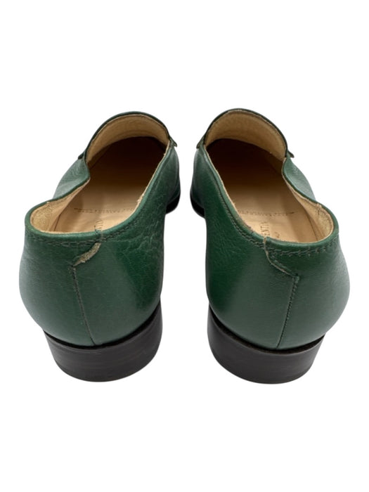Silvia Fiorentina Shoe Size 7.5 Green Leather Almond Toe Penny Loafer Loafers Green / 7.5