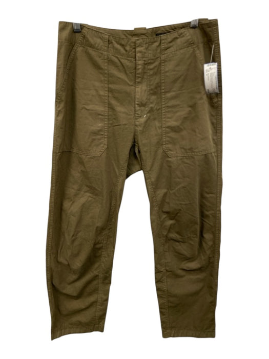 Rag & Bone Size 4 Olive Green Cotton Zip Fly Hook & Eye Straight Pockets Pants Olive Green / 4