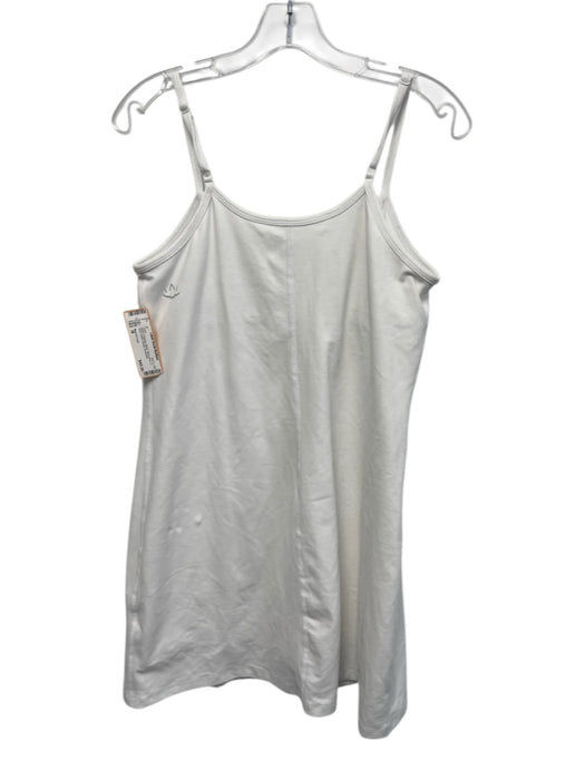 Beyond Yoga Size M White Polyester Blend Sleeveless U Neck built in shorts Dress White / M