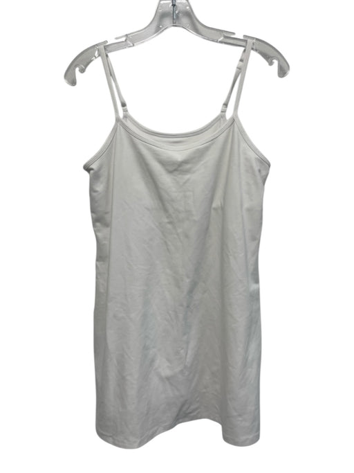 Beyond Yoga Size M White Polyester Blend Sleeveless U Neck built in shorts Dress White / M
