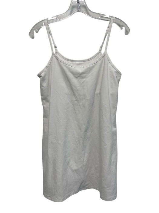 Beyond Yoga Size M White Polyester Blend Sleeveless U Neck built in shorts Dress White / M
