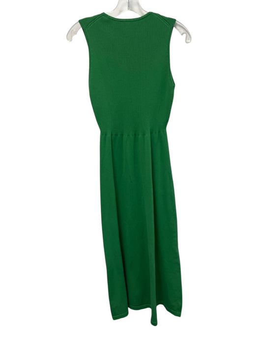 Ann Mashburn Size M Grass Green Cotton Boat Neck Sleeveless Elastic Chest Dress Grass Green / M