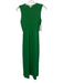 Ann Mashburn Size M Grass Green Cotton Boat Neck Sleeveless Elastic Chest Dress Grass Green / M