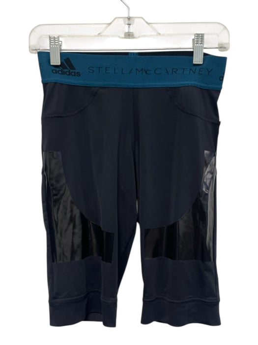 Stella McCartney Size XS Blue & Black Polymide Blend Logo Band Shorts Blue & Black / XS