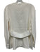 Tibi Size 4 Ivory White Polyester Scoop Neck Back Zip Metal Accent Top Ivory White / 4