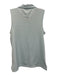 Magnolia Lane Size M Aqua Blue Polyester Blend Sleeveless Vertical Stripe Top Aqua Blue / M
