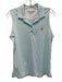 Magnolia Lane Size M Aqua Blue Polyester Blend Sleeveless Vertical Stripe Top Aqua Blue / M