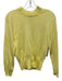 Tibi Size S Yellow Viscose Blend Mock Neck Knit Back Zip Long Sleeve Top Yellow / S