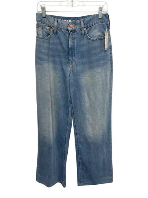J.Crew Size 29 Light Wash Cotton Blend Button & Zip Front Wide Leg Jeans Light Wash / 29